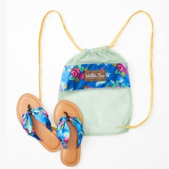 🆕 Matilda Jane Blue & Pink Seashore Sandals - Picture 3 of 9